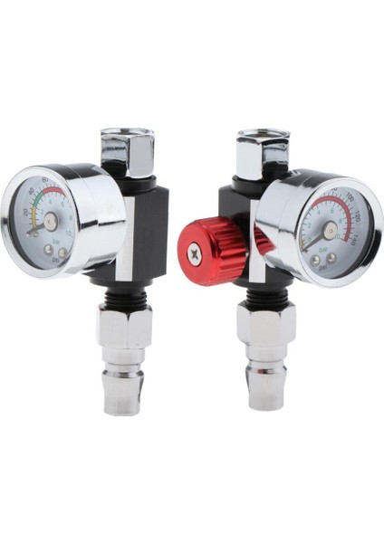 2x Evrensel Alaşım Boya Püskürtme Hava Regülatörü 0- Kırmızı 2pcs Kırmızı 3.2cm (Yurt Dışından)