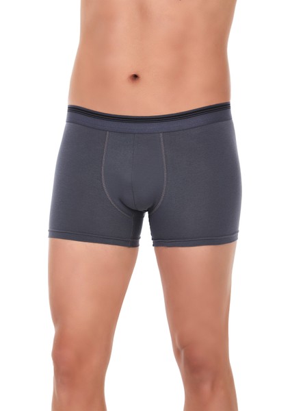 Erkek Füme Likralı 3'lü Paket Boxer