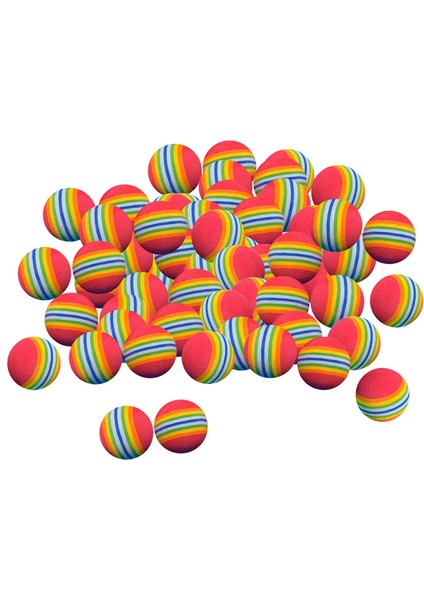 50PC Köpük Golf Uygulama Topları 50PCS Sünger Golf Antrenman Topu Gökkuşağı Sünger Kırmızı 42MM (Yurt Dışından)
