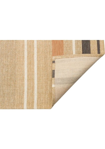 Brooklyn Brk 06 Natural Terra Hasır Görünümlü Kaymaz Modern Şık Dokuma Kilim