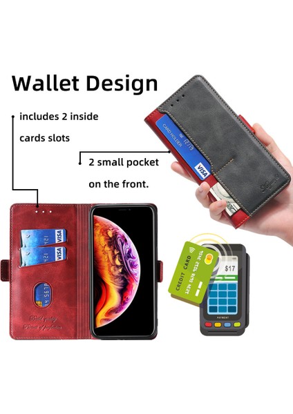 Kart Yuvası ile Oneplus 9rt Deri Telefon Kılıfı Için Telefon Kılıfı (Yurt Dışından) modelleri