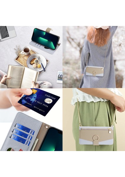 Kart Yuvalı Oneplus 8 Deri Telefon Kılıfı Için Telefon Kılıfı (Yurt Dışından)