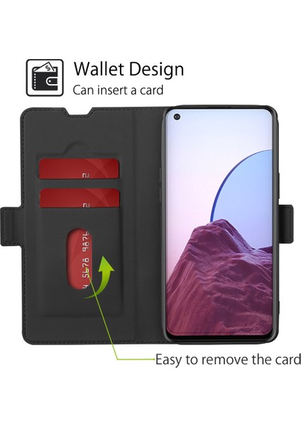 Oneplus 8t Için Telefon Kılıfı Kart Yuvalı Deri Telefon Kılıfı (Yurt Dışından)