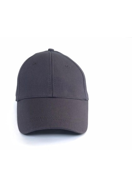 Unisex Füme Spor Arkası Cırtlı Ayarlanabilir Şapka 55-60 cm