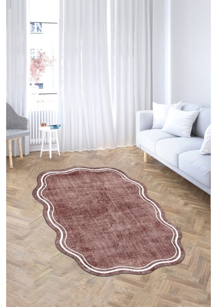 Kaymaz Tabanlı Makinada Yıkanabilir Dekoratif Salon Halısı Mutfak Halısı Yolluk