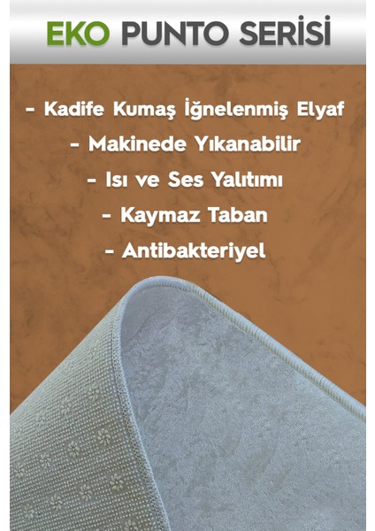 Kaymaz Tabanlı Makinada Yıkanabilir Dekoratif Salon Halısı Mutfak Halısı Yolluk