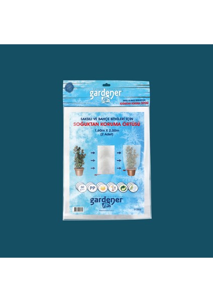 11303 Saksılı Bitkiler Için Soğuktan Koruma Örtüsü 30 G - 1,6 M x 2 M