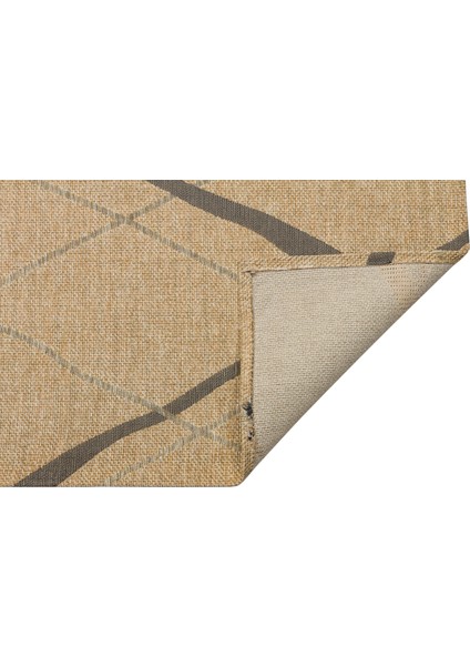 Brooklyn Brk 05 Natural Grey Hasır Görünümlü Kaymaz Modern Şık Dokuma Kilim