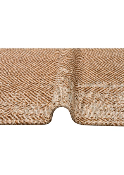 Brooklyn Brk 04 Natural Beıge Hasır Görünümlü Kaymaz Modern Şık Dokuma Kilim