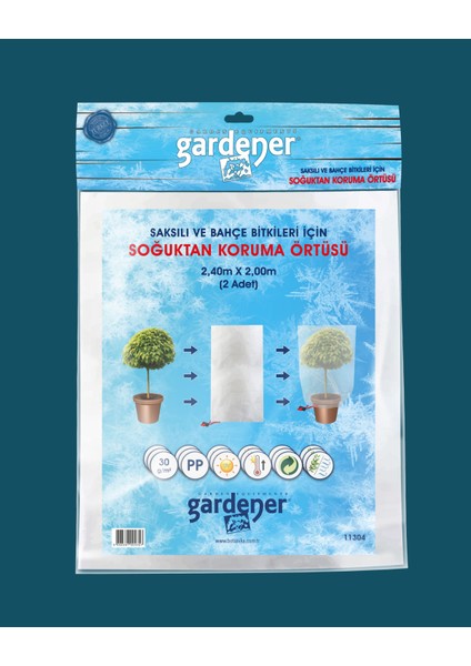 11304 Saksılı Bitkiler Için Soğuktan Koruma Örtüsü 30 G - 2,4 M x 2 M