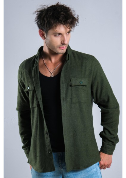 Demir Düğmeli Kapaklı Kışlık Oduncu Gömlek Mar 4145 fiyatları