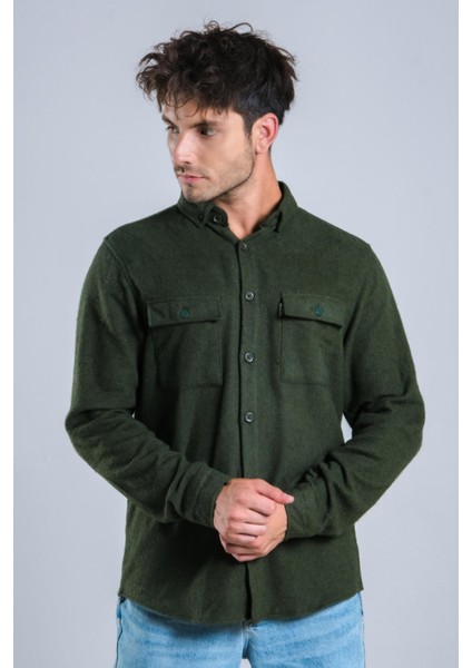 Demir Düğmeli Kapaklı Kışlık Oduncu Gömlek Mar 4145 modelleri