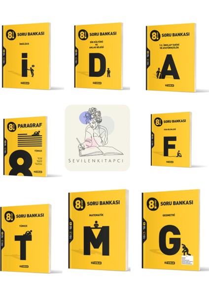 8. Sınıf Tüm Dersler 8kitap Set 2024 Güncel Müfredata Uygundur