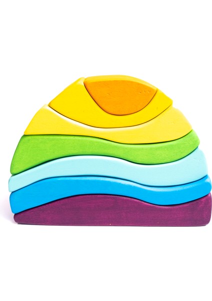 toys Ahşap Waldorf Gökkuşağı Güneşi Ihlamur Ağacından 1144G