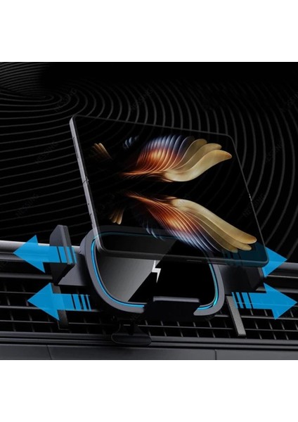 D11 Galaxy Z Fold 4-3 15W Wireless Şarj Araç Içi Telefon Tutucu