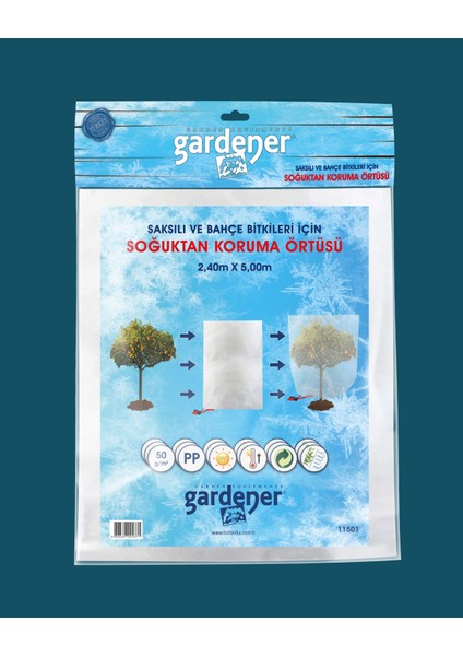 11501 Bahçe Bitkileri Için Soğuktan Koruma Örtüsü 50 G - 2,4 M x 5 M