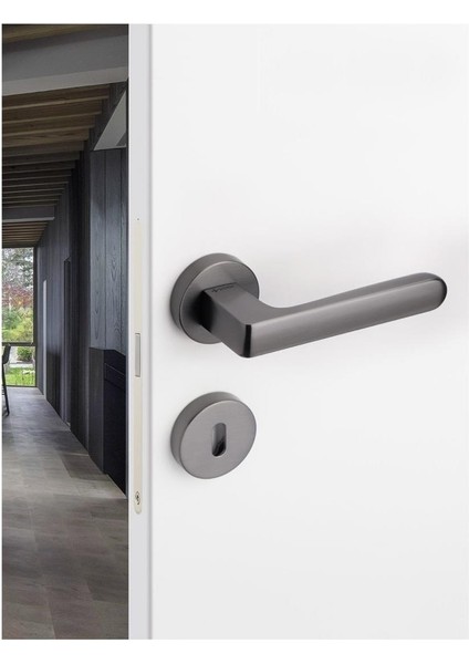 Marvel Oda Rozetli Kapı Kolu Füme Renk 1 Takım HA210RO12