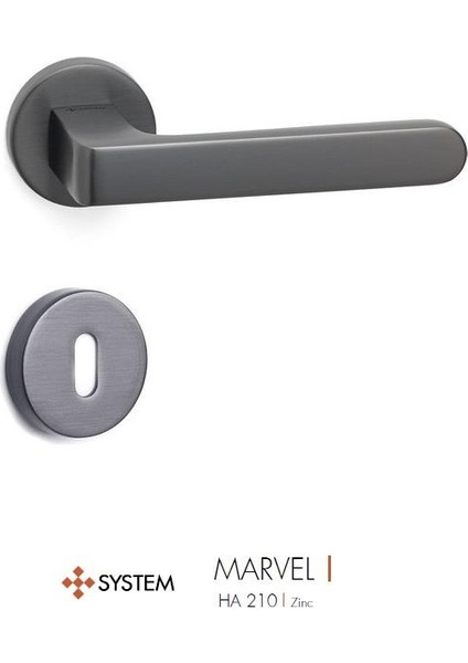 Marvel Oda Rozetli Kapı Kolu Füme Renk 1 Takım HA210RO12 modelleri