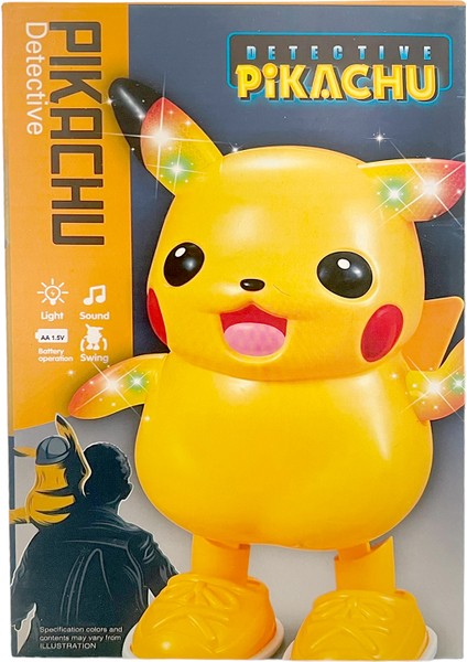 Pikachu Pokemon Dans Eden Pikaçu Müzikli LED Işıklı Hareketli Oyuncak