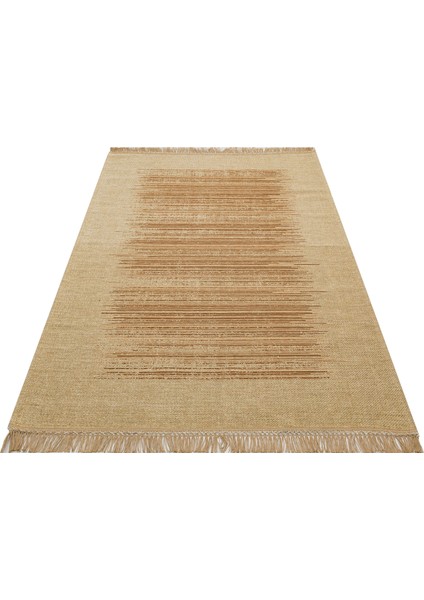 Brooklyn Brk 02 Natural Beıge Hasır Görünümlü Kaymaz Modern Şık Dokuma Kilim