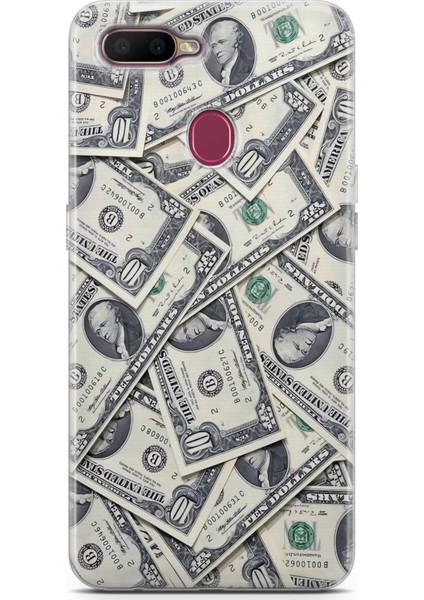 Oppo A12 / A5S / Ax7 Uyumlu Kılıf Hd Baskılı Kılıf - Dolar Kazan