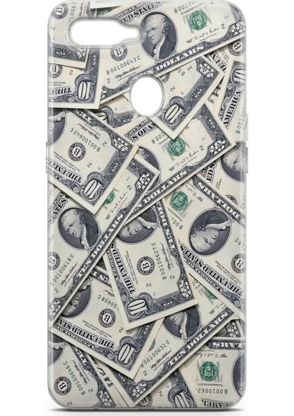 Oppo A12 / A5S / Ax7 Uyumlu Kılıf Hd Baskılı Kılıf - Dolar Kazan