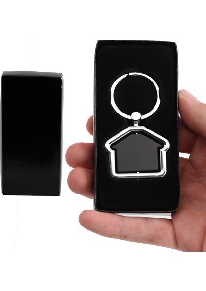 Gümüş Renk Ev Model Kutulu Hediyelik Anahtarlık fiyatları