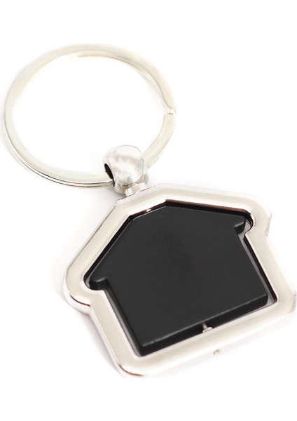 Gümüş Renk Ev Model Kutulu Hediyelik Anahtarlık modelleri