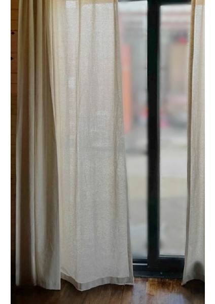 %100 Pamuklu Natural Vintage Keten Dokuma Perde Sade Düz Güneşlik Buldan Işi Perdesi - Tek Kanat fiyatları