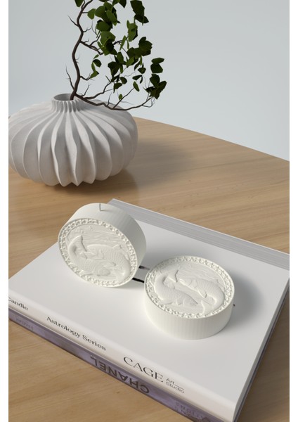 Dekoratif Astroloji Serisi Burç Mumları Kokulu Mum - Balık Burcu Soya Wax Candle 1 Adet Beyaz Mum fiyatları
