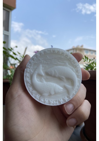 Dekoratif Astroloji Serisi Burç Mumları Kokulu Mum - Balık Burcu Soya Wax Candle 1 Adet Beyaz Mum fırsatları