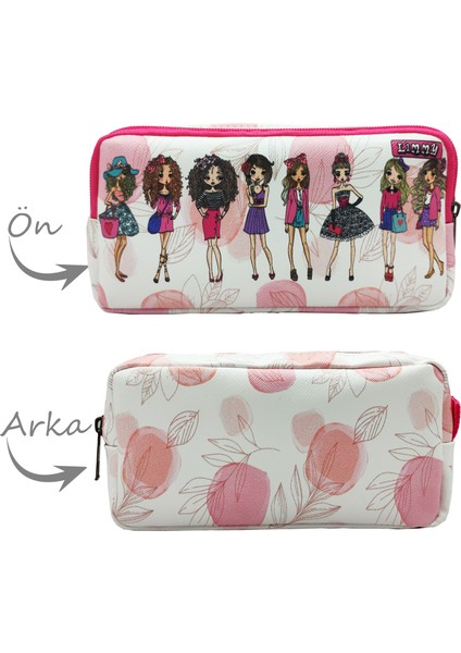 Kalem Kutusu Model Kızlar Kalemkutu Vegan Deri Iki Bölmeli Kalemlik fiyatları