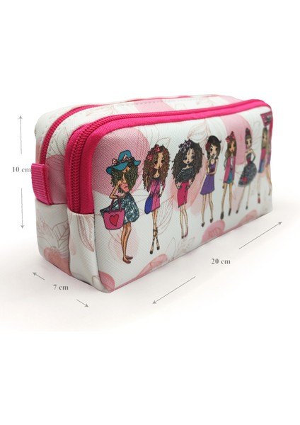 Kalem Kutusu Model Kızlar Kalemkutu Vegan Deri Iki Bölmeli Kalemlik indirimleri