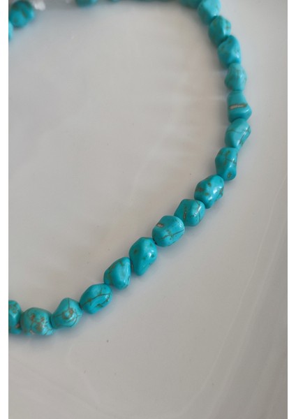 Şekilsiz Turkuaz Doğal Taş Kolye fiyatları