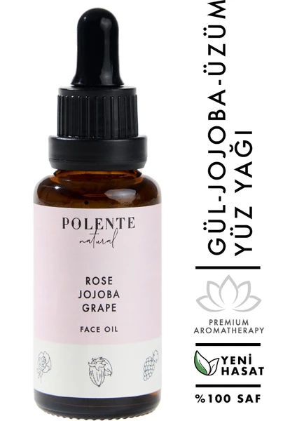 Polente Natural Gül & Jojoba Canlandırıcı Yüz Yağı (30 ml)