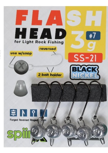 Flash Head Boyasız Mafsallı Jig Head 3gr