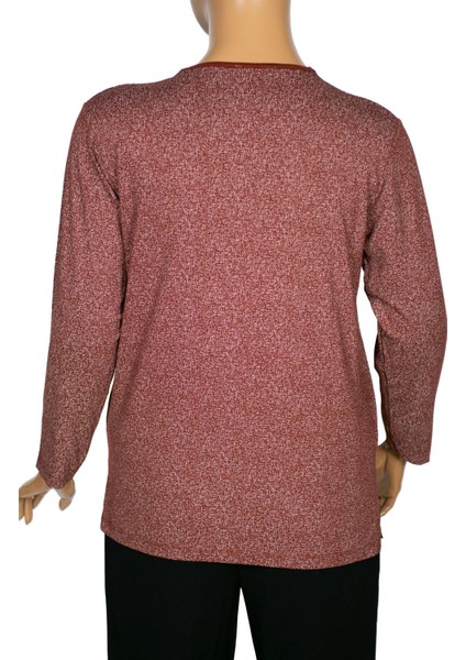 Cimariva Kadın Büyük Beden Fırfırlı Kırçıllı Taba Bluz fırsatları