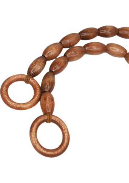 Ahşap Varil Boncuklu Çanta Sapı Ceviz Renk (1 Adet) fiyatları