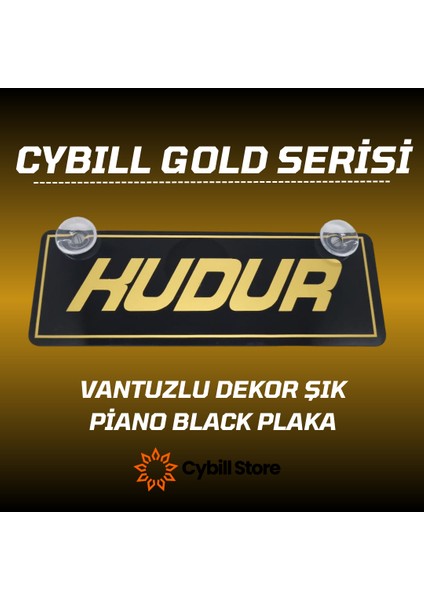 Kudur Altın Yazılı Gold Serisi Vantuzlu Dekor Pleksi Plaka