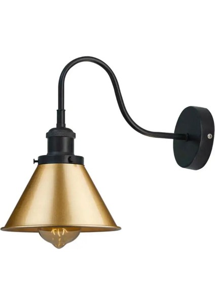 Retro Siyah Gold Metal Modern Dekoratif Rustik Aplik