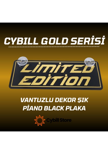 Limited Edition Altın Yazılı Gold Serisi Vantuzlu Dekor Pleksi Plaka