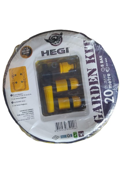 Bahçe Hortumu 20 mt 1/2 - 12,5 mm Jak Setli