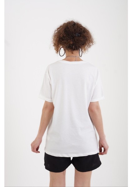 Ekru Taç Baskılı Tshirt modelleri