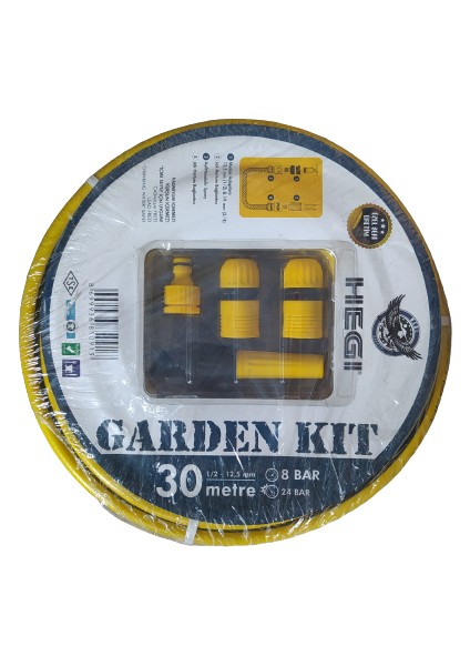 Bahçe Hortumu 30 mt 1/2 - 12,5 mm Jak Setli