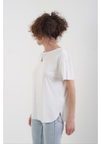 Beyaz Oslo Modal O Yaka Tshirt fiyatları