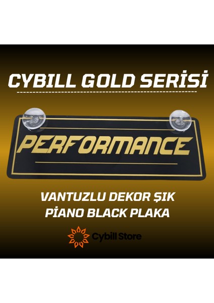 Performance Altın Yazılı Gold Serisi Vantuzlu Dekor Pleksi Plaka