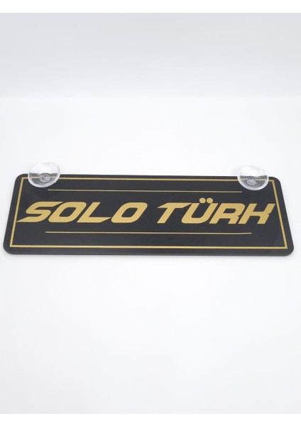 Solo Türk Altın Yazılı Gold Serisi Vantuzlu Dekor Pleksi Plaka indirimleri