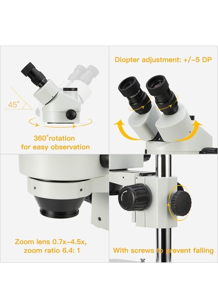 Dijital Profesyonel Trinoküler Stereo Zoom Mikroskop