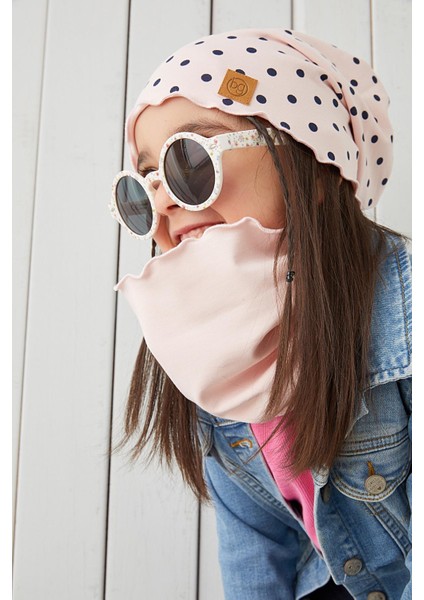 Pudra Siyah Kız Çocuk Bebek Bere Boyunluk Set Yumuşak %100 Pamuklu Penye Trend Seri fiyatları