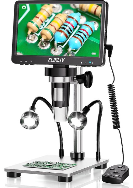 Edm9 7 Inc LCD Dijital Mikroskop 1200X, 1080P - 12MP